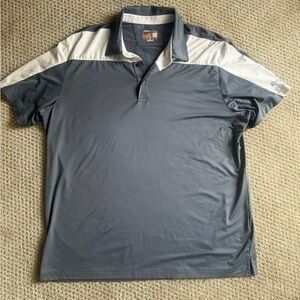Puma Men's Gray and White Polo Shirt